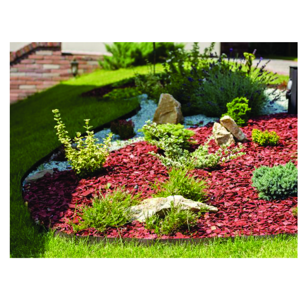 PIEDRA ROJA DECORATIVA JARDIN - Imagen 4