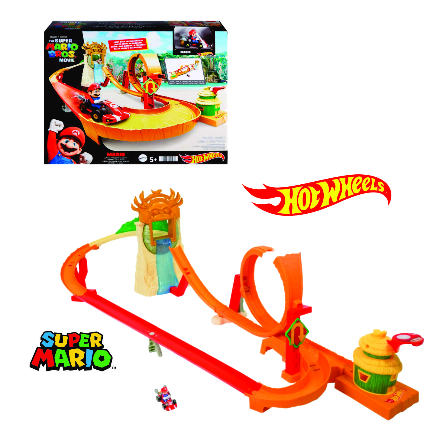 PISTA HOT WHEELS MARIO KART CARRERA EN LA SELVA